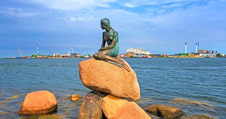 The Little Mermaid Statue In Copenhagen