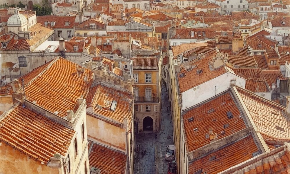 view from a Lisbon miradouro along the self-guided walking route
