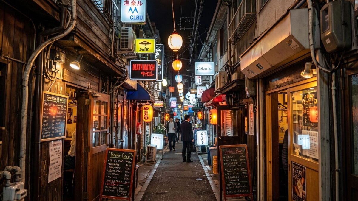 Golden Gai alley in Shinjuku, a popular Tokyo nightlife destination
