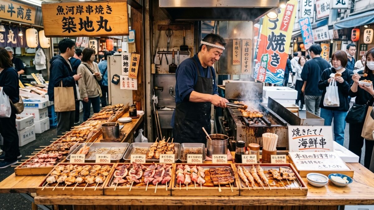 Tsukiji Outer Market, a top food destination in this Tokyo food guide